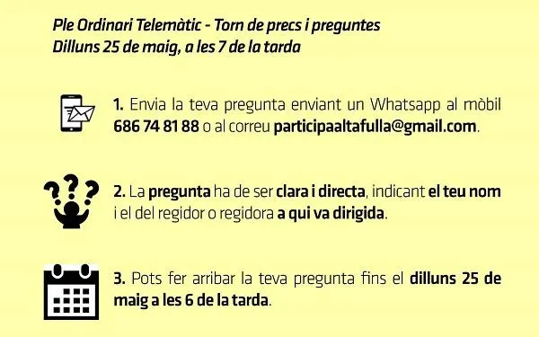 Les preguntes dels veïns d'Altafulla tornaran a sentir-se al ple
