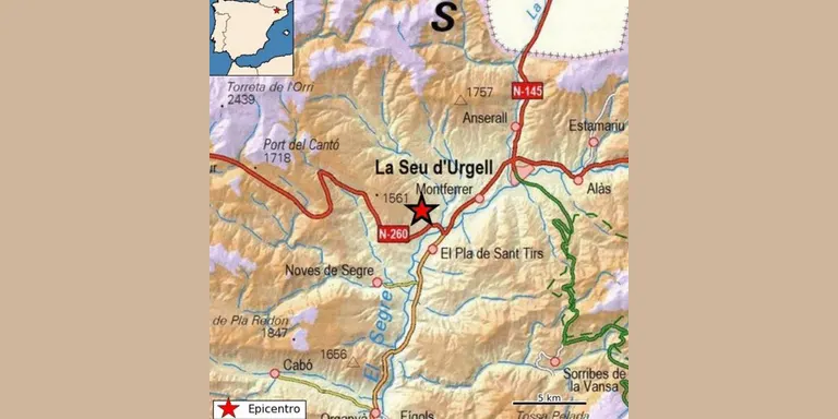 Un terratrèmol de magnitud 4,2 sacseja l'Alt Urgell i el Pirineu