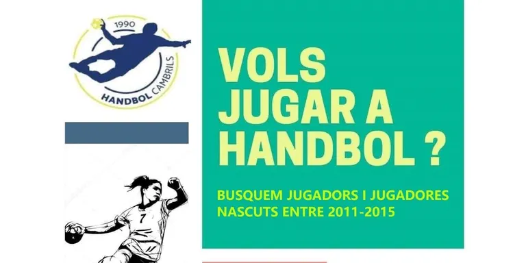 El Club Handbol Cambrils cerca nens i nenes interessats en jugar a handbol