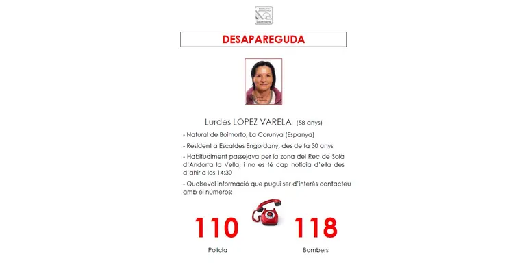 Localitzat el cos sense vida de Lurdes López Varela