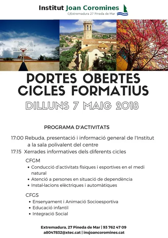 Jornada de portes obertes pels cicles formatius a l'Institut Joan Coromines