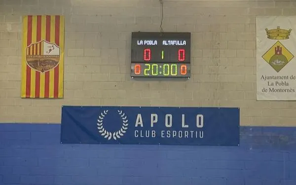 El Poliesportiu Municipal de la Pobla de Montornès estrena nou marcador electrònic