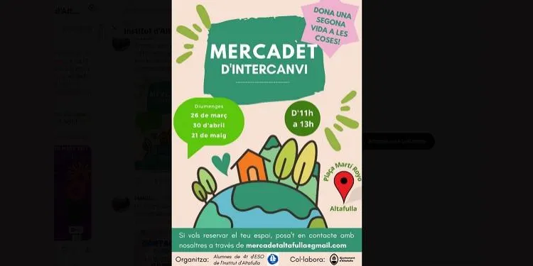 Alumnes de l'Institut d'Altafulla organitzen un mercadet solidari per donar una segona vida a objectes usats