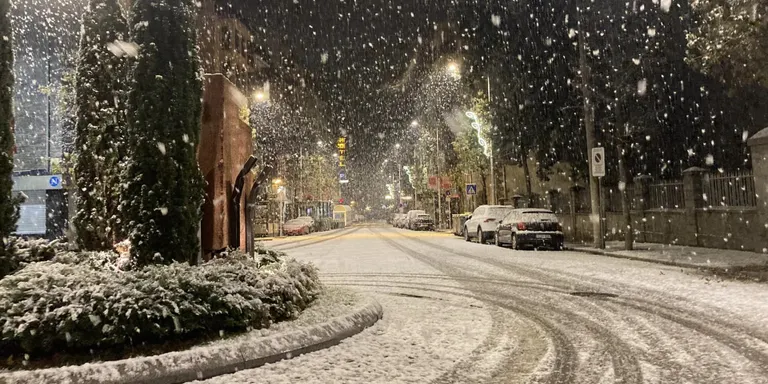 Primera nevada de la temporada a la Seu d'Urgell