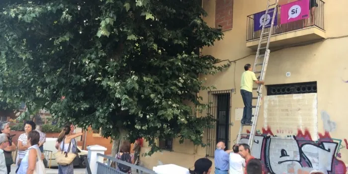 L'ANC fa avui una penjada 'massiva' de domassos per Arenys
