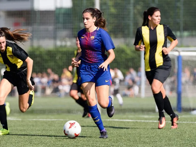 Aïda Esteve en un partit amb l'FC Barcelona / Foto: A.E.