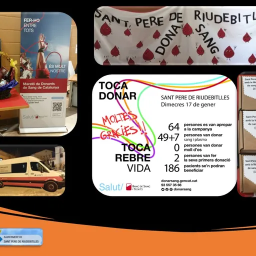 Resultats de la Marató de donants de sang i plasma del 17 de gener a Sant Pere de Riudebitlles.