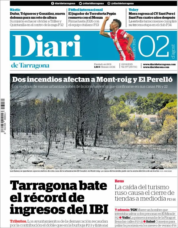 Consulta les portades dels diaris d'aquest 2 d'agost
