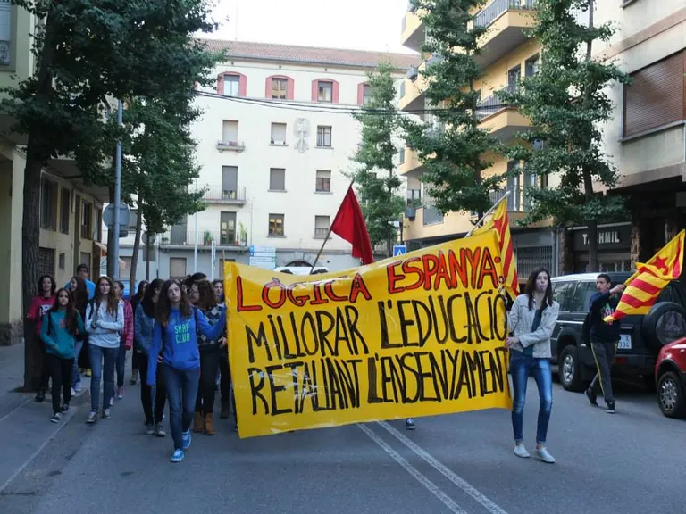 El 75 per cent d'estudiants de secundària de l'Alt Urgell se sumen a la vaga d'ensenyament