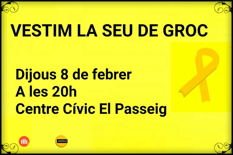 L'ANC i Òmnium Alt Urgell volen 'vestir la Seu de groc'