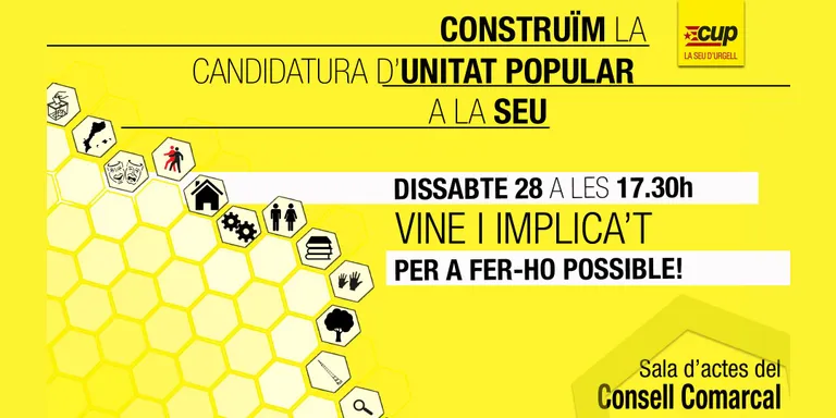 Última assemblea oberta de la CUP sobre la candidatura de la Seu
