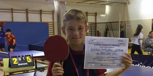 Diego Mariscal, subcampió de la Fase del Tarragonès de Tenis Taula