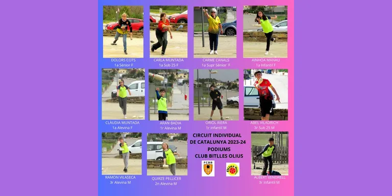 L'Olius Bitlles lidera 6 de les 10 categories del Circuit Individual de Catalunya i tindrà 21 representants al Campionat de Catalunya