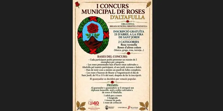L’Ajuntament d’Altafulla impulsa un concurs de roses per aquest Sant Jordi