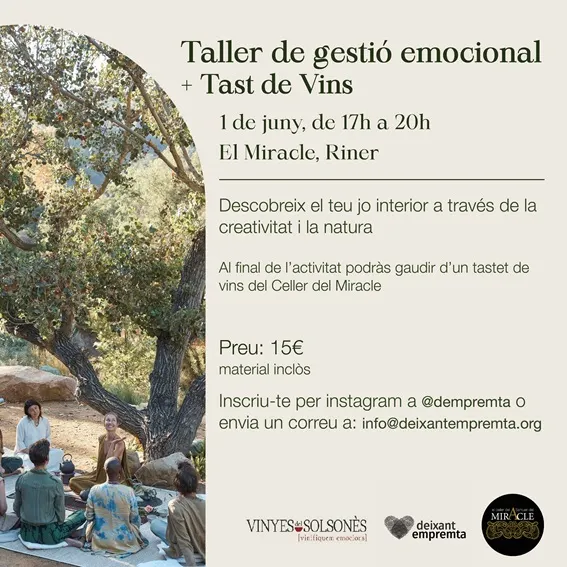 Deixant Empremta organitza un taller de gestió emocional amb art teràpia i un tast de vins