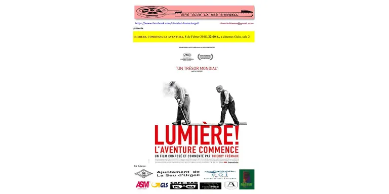 Cineclub La Seu d'Urgell programa el film 'Lumière! L'aventure commence'