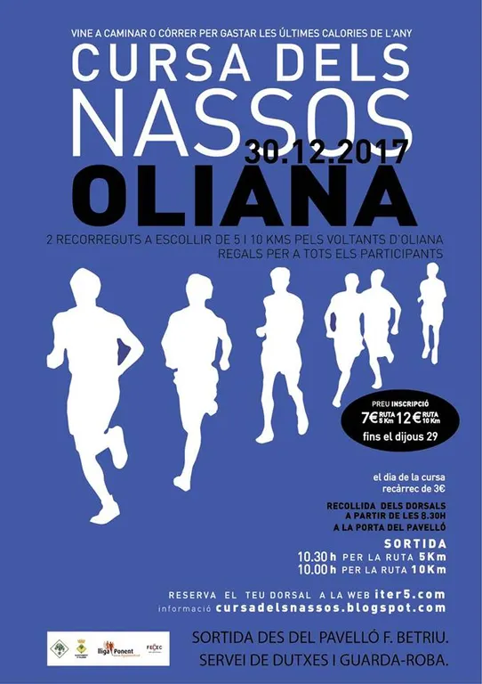 Oliana acomiada l'any amb la Cursa dels Nassos, aquest dissabte