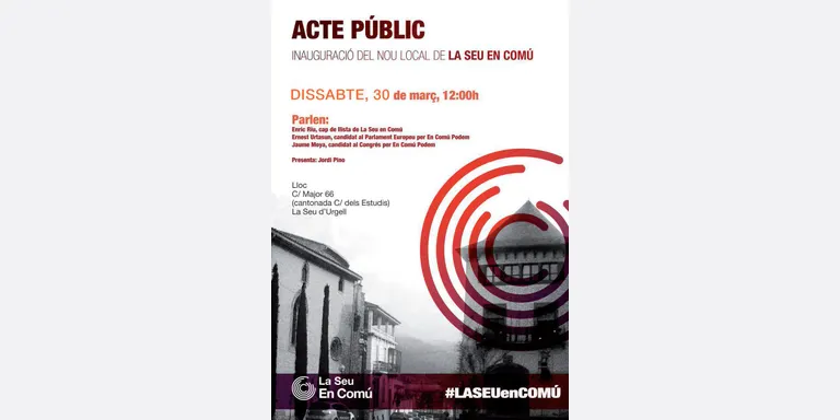 Inauguració del nou local de La Seu en Comú