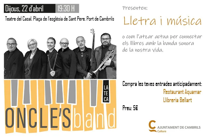 El grup Oncle’s Band actua aquest diumenge a la Cripta de l’Ermita