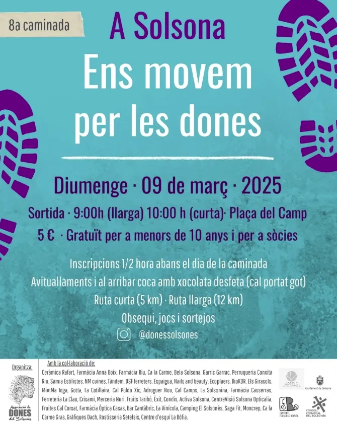 La presentació d'un llibre, la caminada i l'acte institucional commemoren el 8M a Solsona