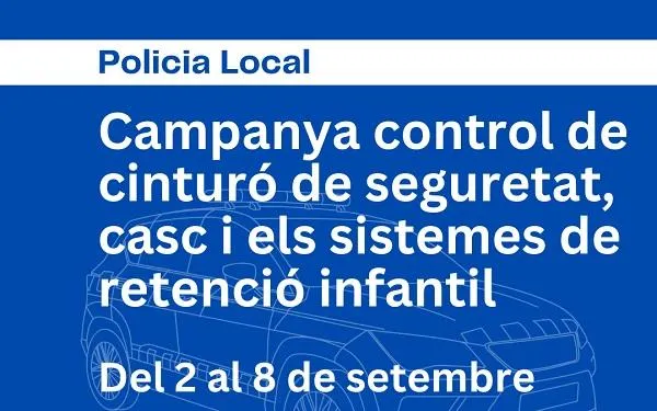 La Policia Local de Torredembarra du a terme una campanya de control de la seguretat passiva en el trànsit