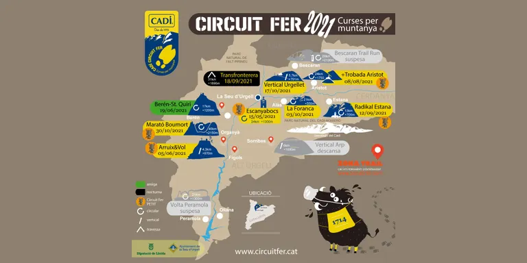 El Cadí Circuit Fer 2021 presenta un calendari amb nou curses de muntanya