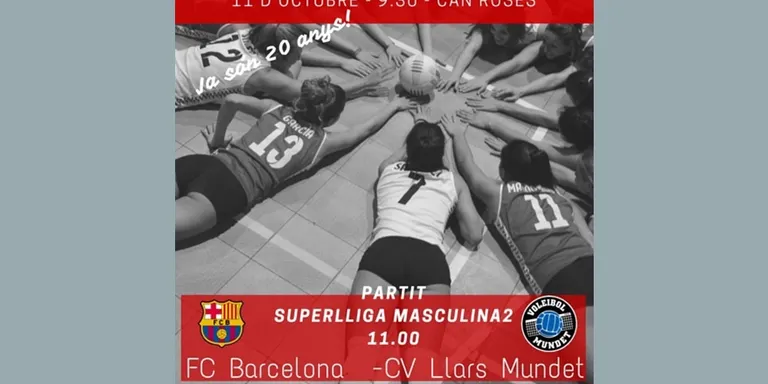 Estrena de la temporada amb els 20 anys del Vòlei Rubí molt presents