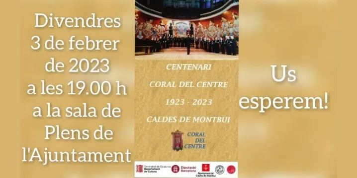 La coral del centre celebra el seu centenari amb un acte a la sala de plens de l’Ajuntament demà divendres