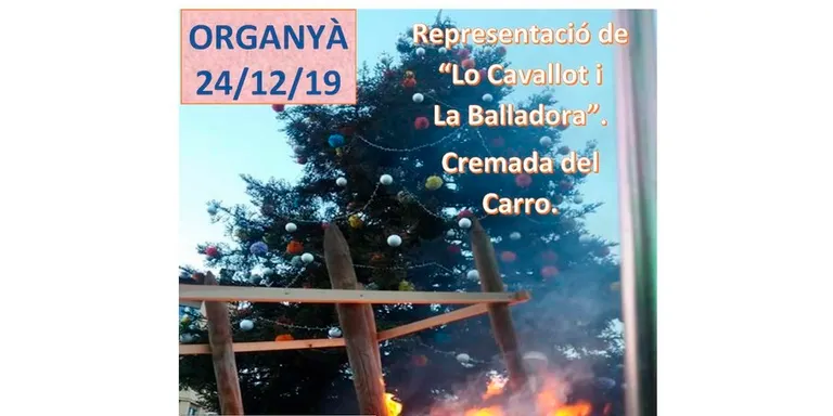 Organyà celebra Nadal amb Lo Cavallot i la Balladora i la Cremada del Carro