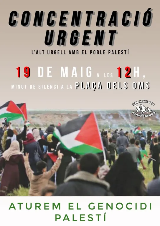 Convoquen un minut de silenci a la Seu en suport al poble palestí