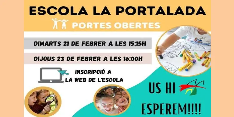 L'Escola La Portalada d'Altafulla ofereix jornades de portes obertes els pròxims 21 i 23 de febrer per preparar les preinscripcions escolars
