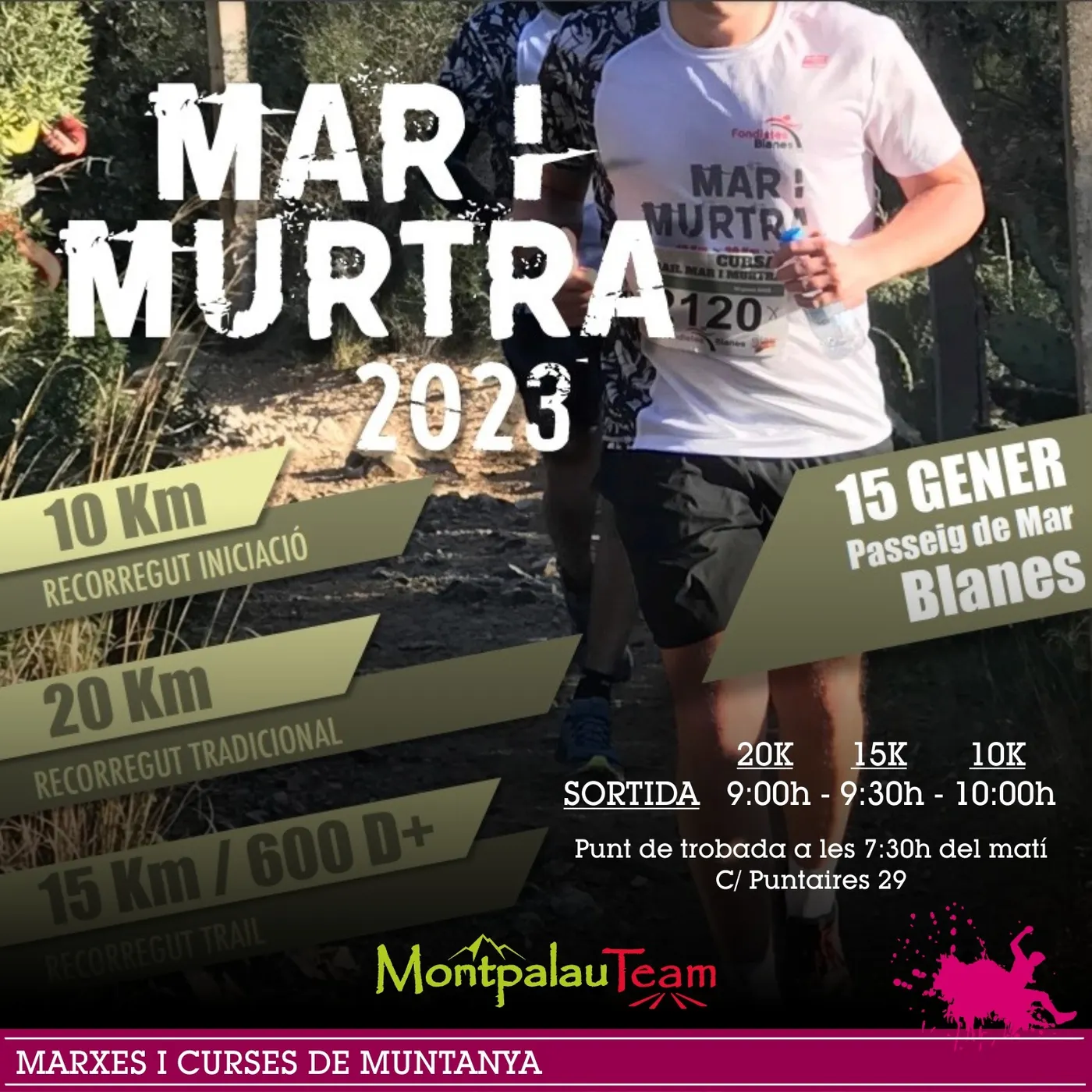 Una vintena de corredors pinedencs participaran diumenge a la mítica cursa Mar i Murtra de Blanes