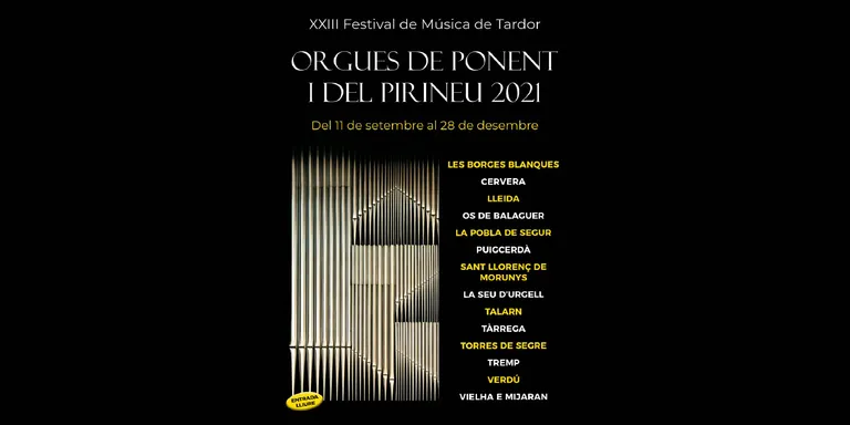 El Festival Orgues de Ponent i del Pirineu oferirà un concert a la Seu d'Urgell