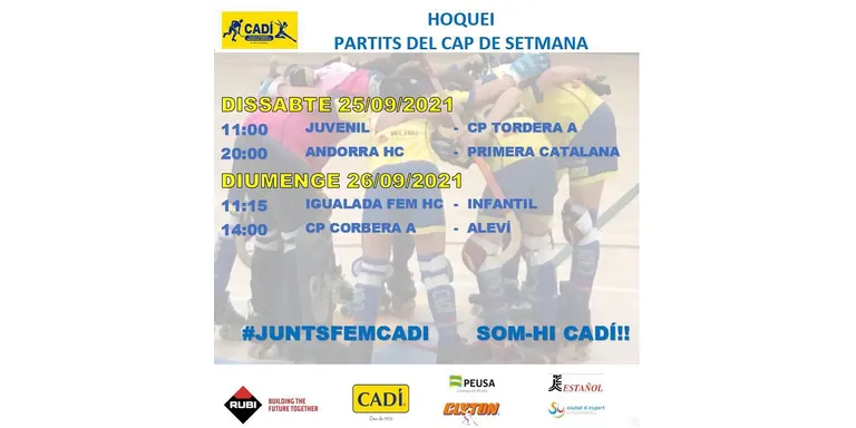 L'equip sènior d'hoquei del CHPA Cadí estrena la temporada 2021-2022 a Primera Catalana