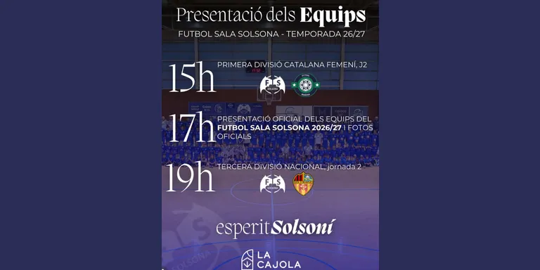 El Futbol Sala Solsona celebra l’acte de presentació oficial dels equips d’aquesta temporada