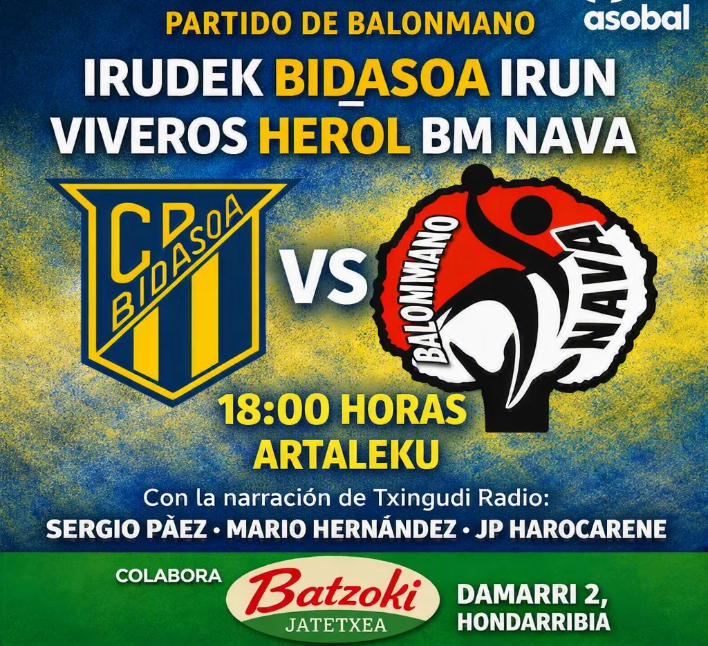 IRUDEK BIDASOA ARRANCA UN AÑO CON MUCHOS RETOS ANTE NAVA HOY EN ARTALEKU 18,00 HORAS www.txingudiradio.com