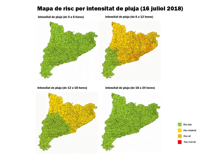 Fase de prealerta del pla INUNCAT per risc de pluges intenses al Vallès Occidental
