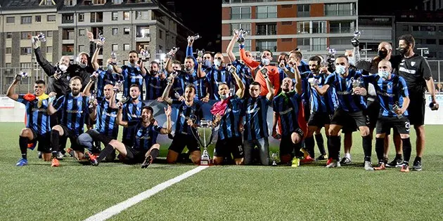 L'Inter Escaldes, campió de la Lliga andorrana de futbol