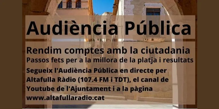 La platja protagonitza una audiència pública aquest dissabte a l'Ajuntament d'Altafulla