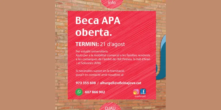 Oberts els ajuts per a la mobilitat dels estudiants universitaris de l'Alt Pirineu, l'Aran i el Solsonès