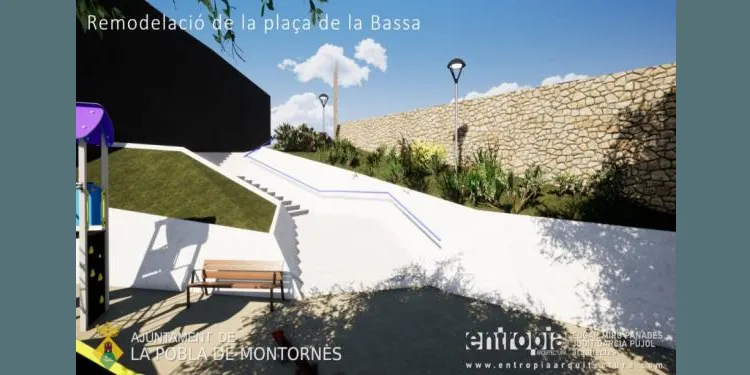 Les obres de remodelació de la plaça de la Bassa de la Pobla de Montornès començaran el setembre