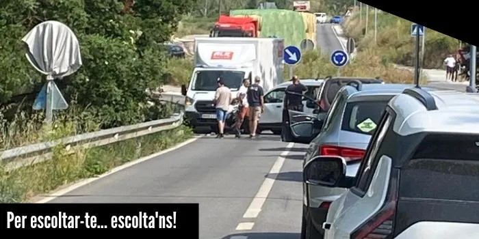 Accident a la C-59 a Castellterçol amb un ferit lleu i afectacions al trànsit