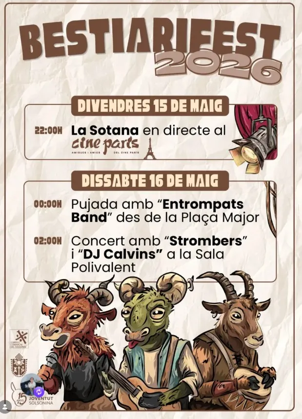 Joventut Solsonina enceta el seu 15è aniversari amb un Bestiari Fest amb ràdio i música