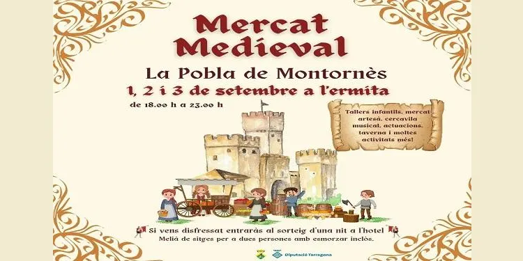 La Pobla de Montornès celebrà una nova edició de la Fira Medieval de l'1 al 3 de setembre a l'Ermita