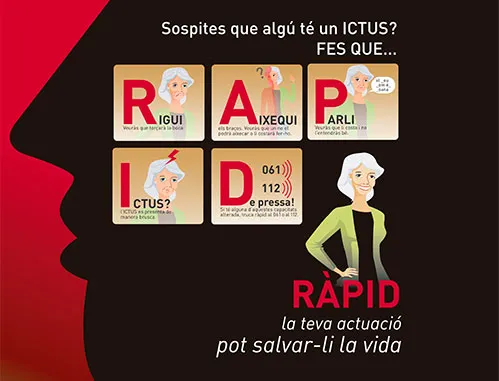 Davant la sospita de patir un Ictus cal trucar ràpidament 061 o al 112