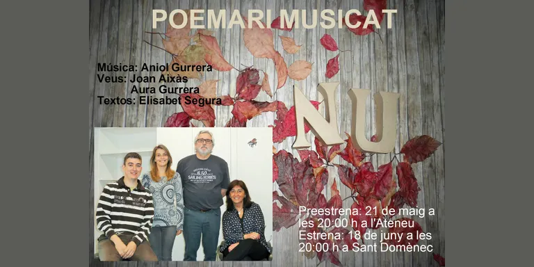 Preestrena de l'adaptació musical del poemari 'Nu', d'Elisabet Segura