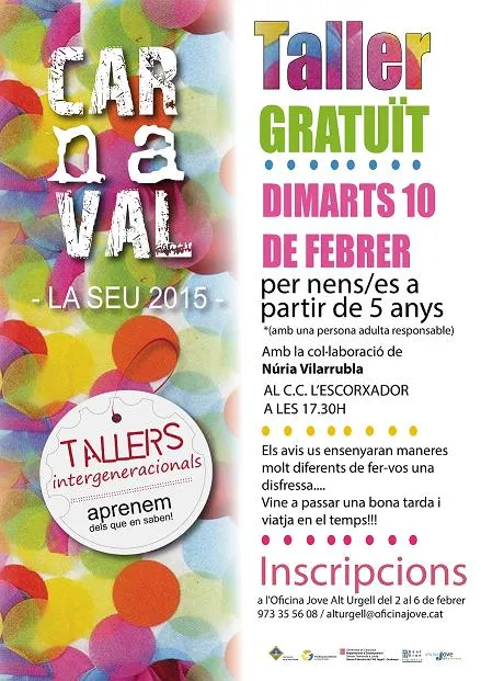 Taller infantil gratuït de Carnaval per preparar les disfresses