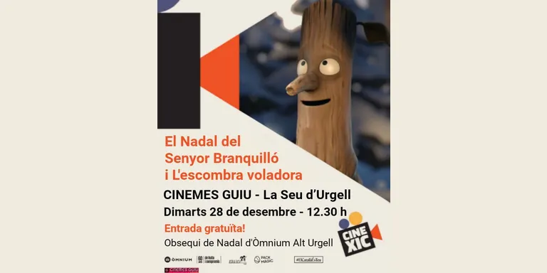 Òmnium Cultural porta a Cinemes Guiu 'El Nadal del Senyor Branquilló' i 'L'escombra voladora'