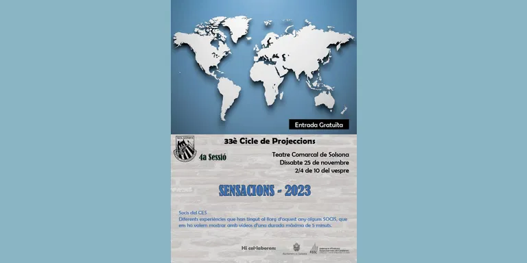 Demà hi haurà la quarta i última sessió del 33è Cicle de Projeccions del Centre Excursionista del Solsonès