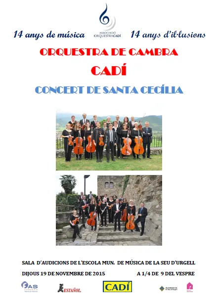 Concert de Santa Cecília de l'Orquestra de Cambra Cadí